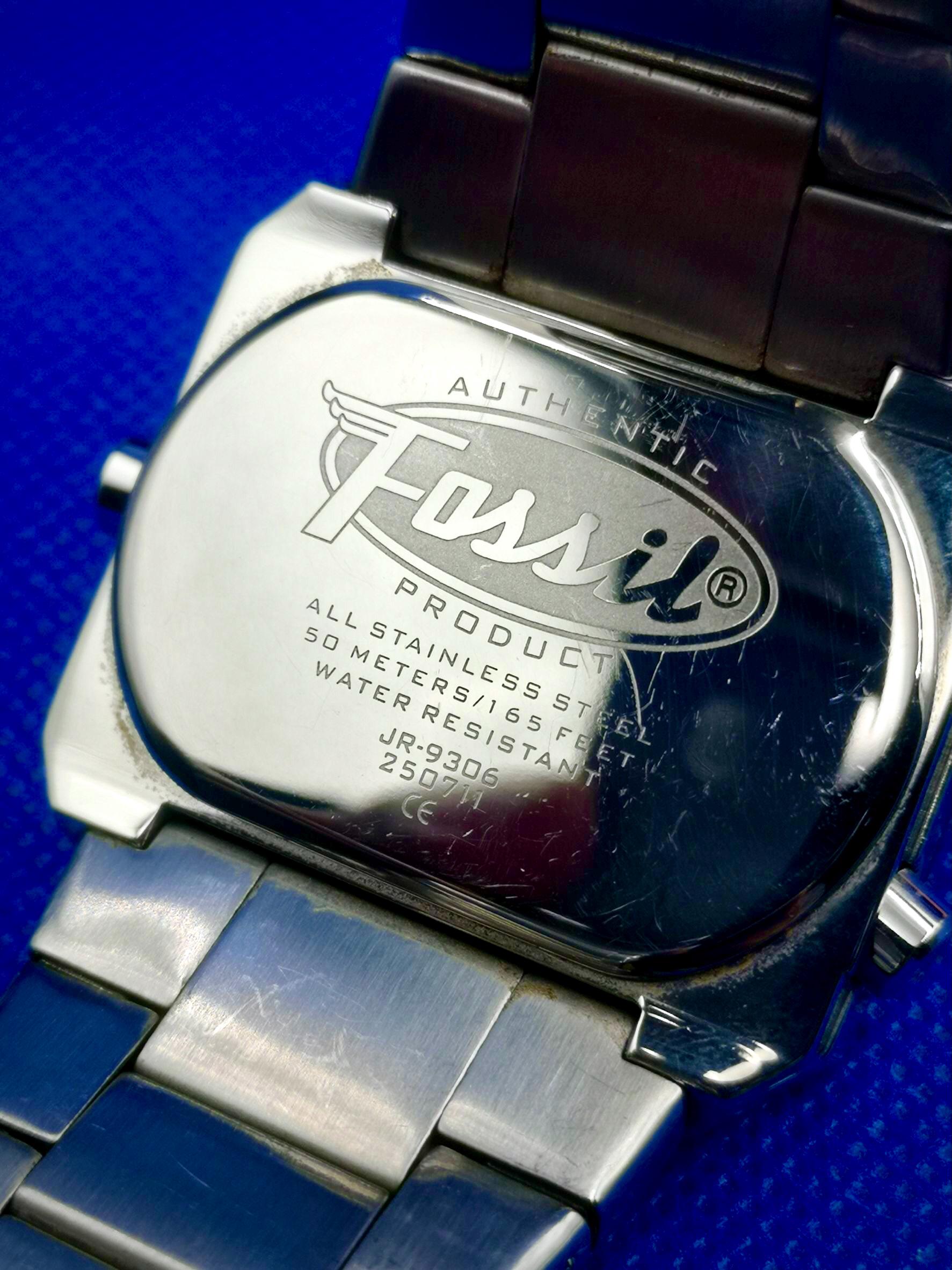 Vintage and Rare Fossil Two Systems Men's Quartz Watch. JR