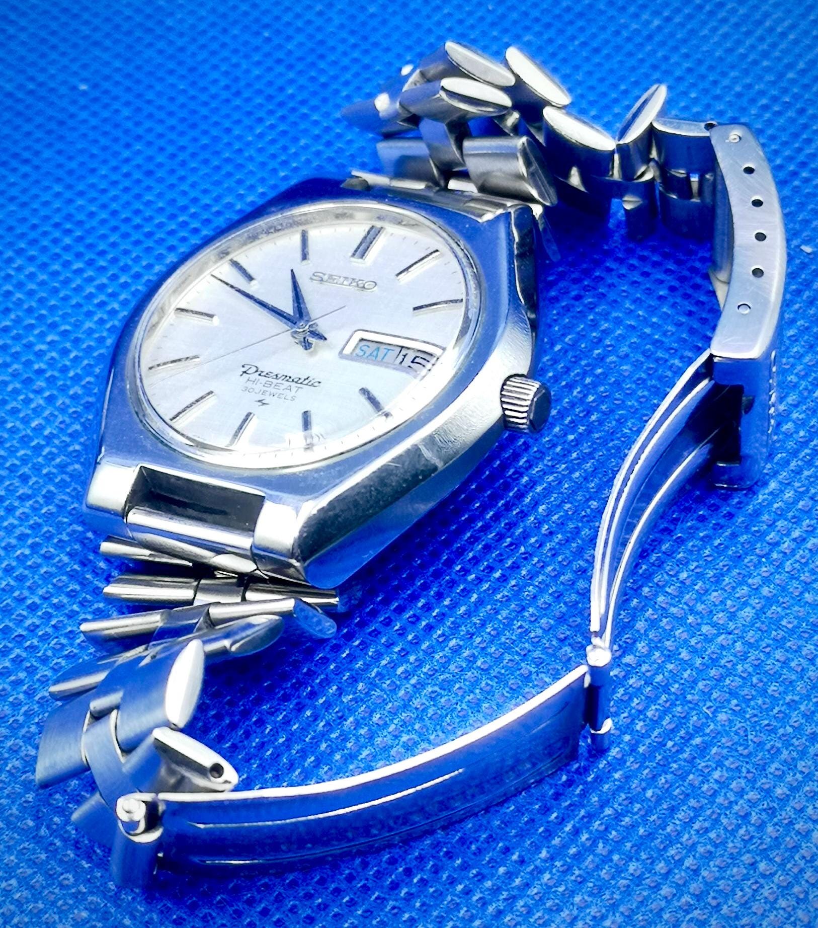 セイコー セイコー プレスマチック 27石 ハイビート 自動巻時計 絹目