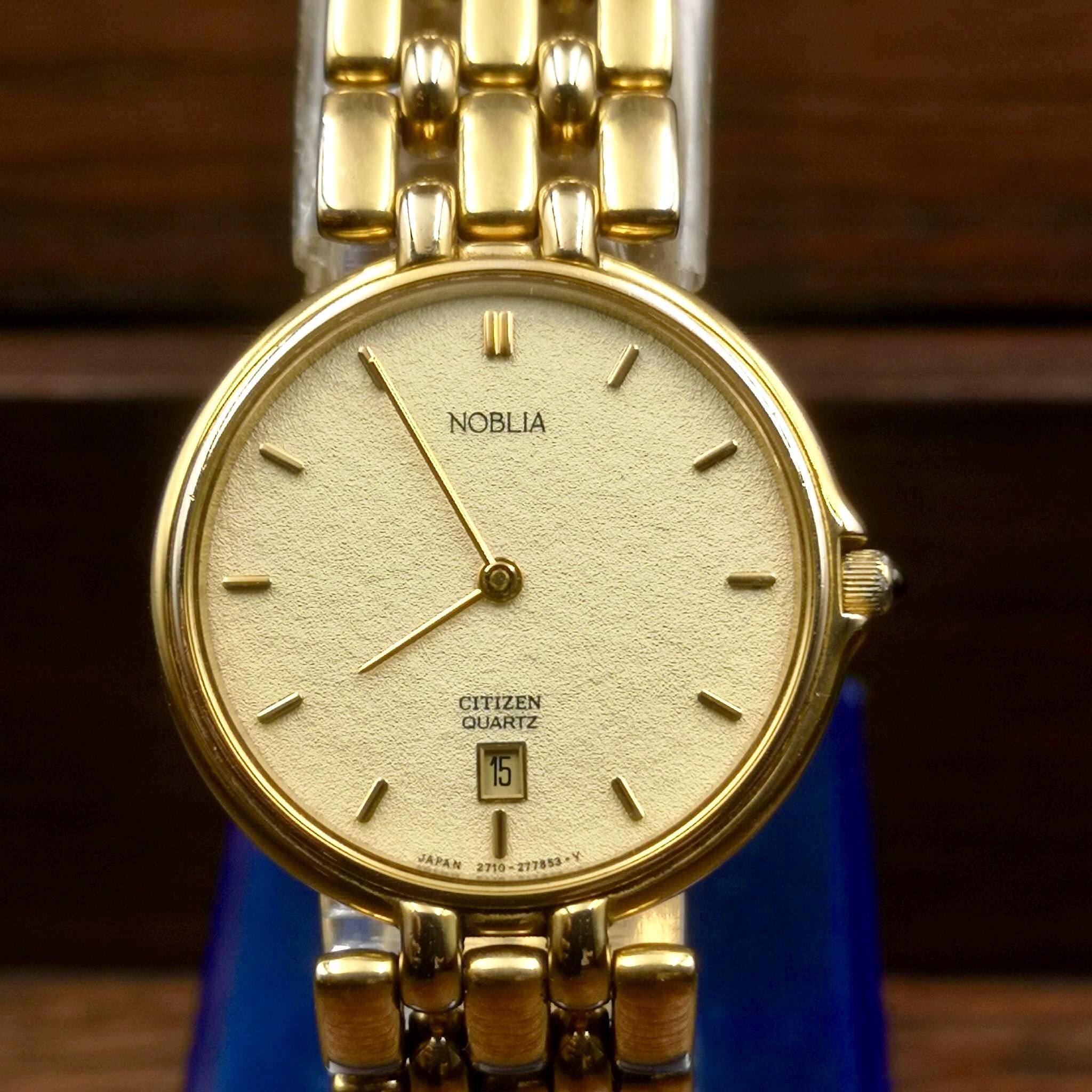 d*g様 NOBLIA クォーツ 腕時計 18K GOLD BEZEL Citizen noblia - Etsy 日本