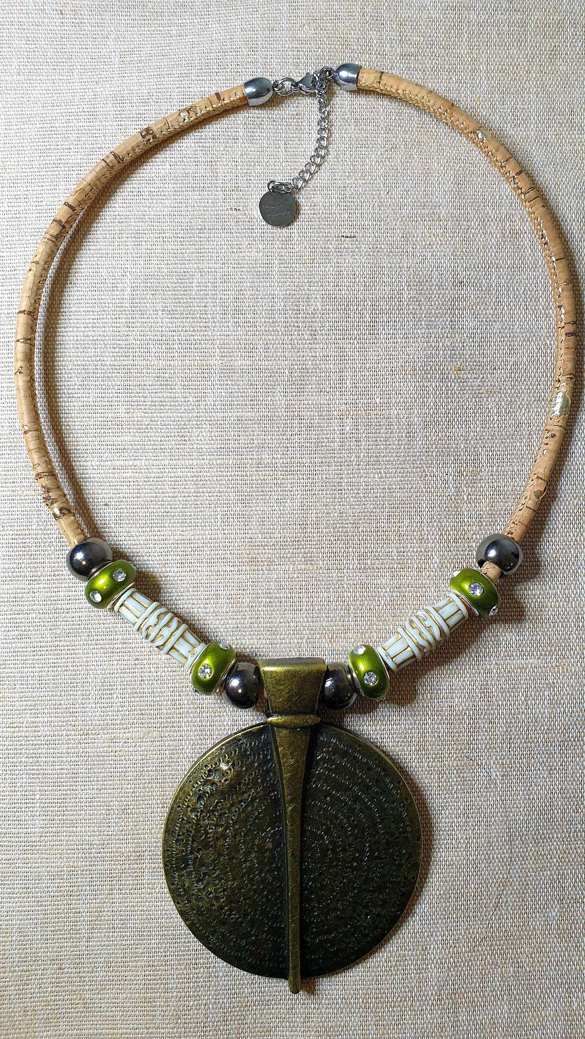 Original Large Sustainable Portuguese Cork Necklace With Etsy