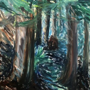 Original Plein Air painting, Forest, 24&quot;x36&quot;