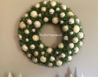 Wreath for Front Door, Ornament Wreath, Christmas Home Gifts