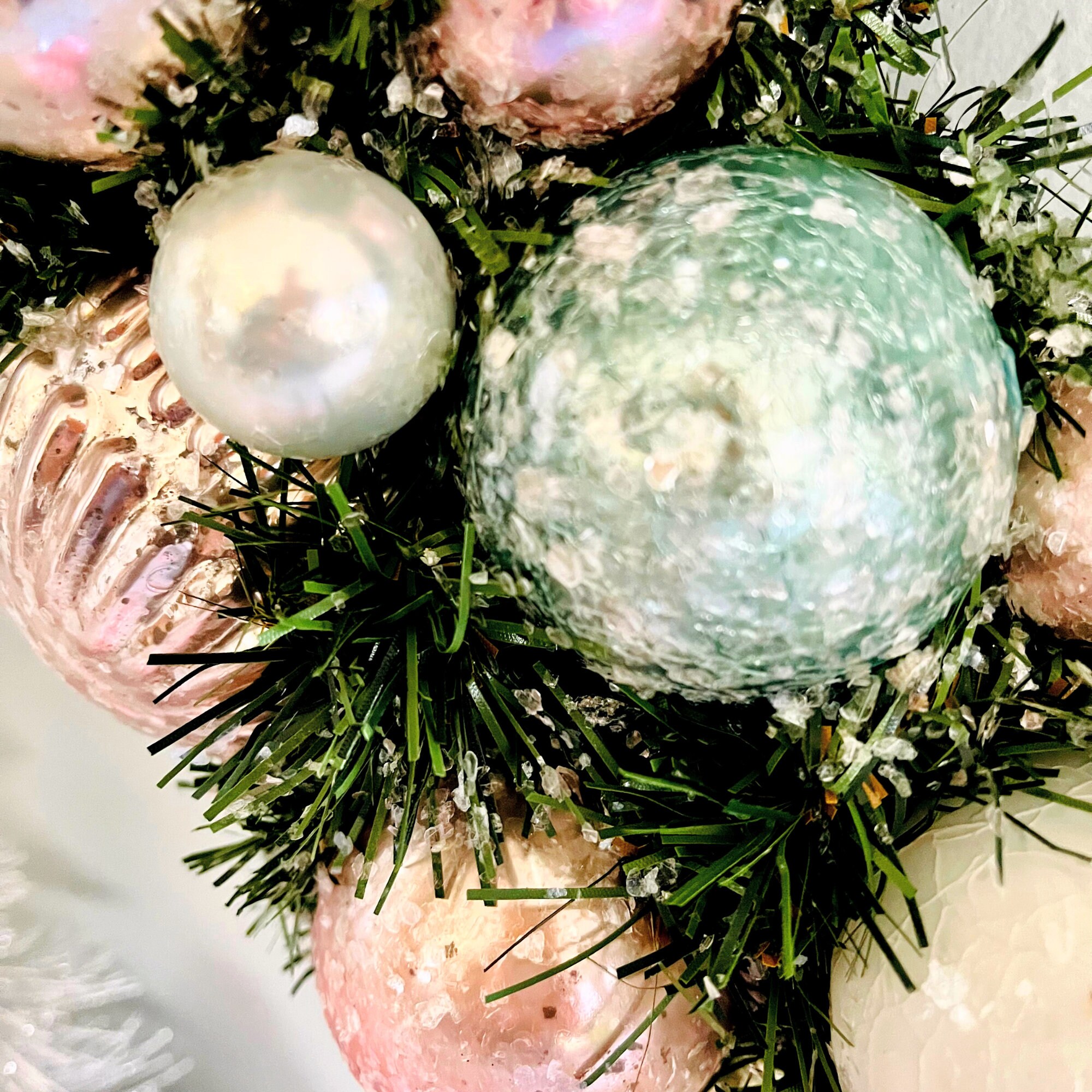 Pink Christmas Wreath, Pink Christmas Decor, Holiday Wreath, Beautiful