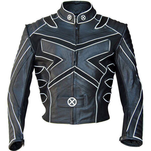 Handmade BESTZO Men's Fashion  X-Men Wolverine Last Stand Motorcycle Leather Jacket Black