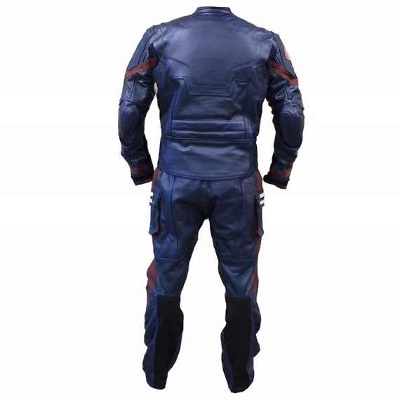 Bestzo Mens Genuine Leather Motorbike Jacket with CE Armor Protection Black 