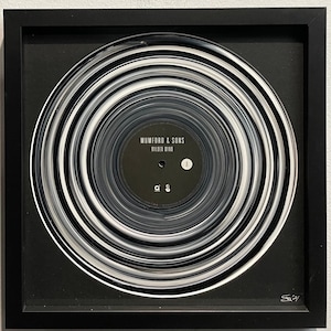 Believe: Mumford & Sons hand-painted vinyl record framed