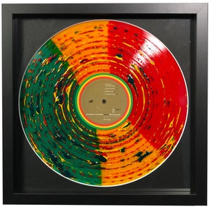 One Heart: Hand-Painted Bob Marley Vinyl Record Art