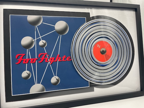 Custom Hand-painted Foo Fighters Vinyl Record Plus Album Cover