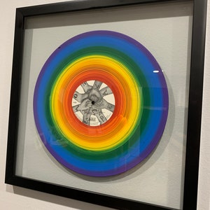 Speak: Taylor Hand-Painted Vinyl Record Framed Art