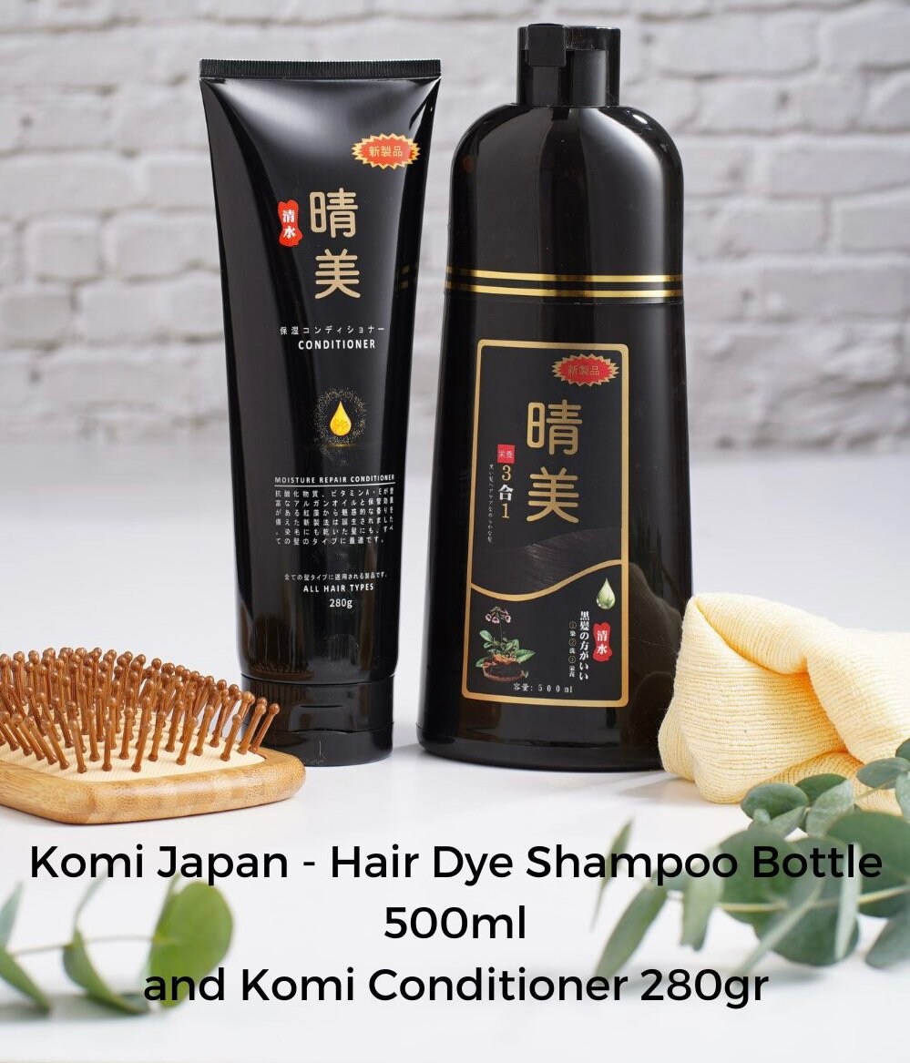 KOMI Shampoo hair dye for Gray Hair Dầu Gội Phủ Bạc (BLACK) agrohort.ipb.ac.id