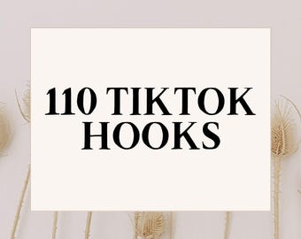 110 plantillas digitales de TikTok Hooks Guía Mrr Plr