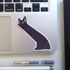 Long Cat meme laminated sticker image 3