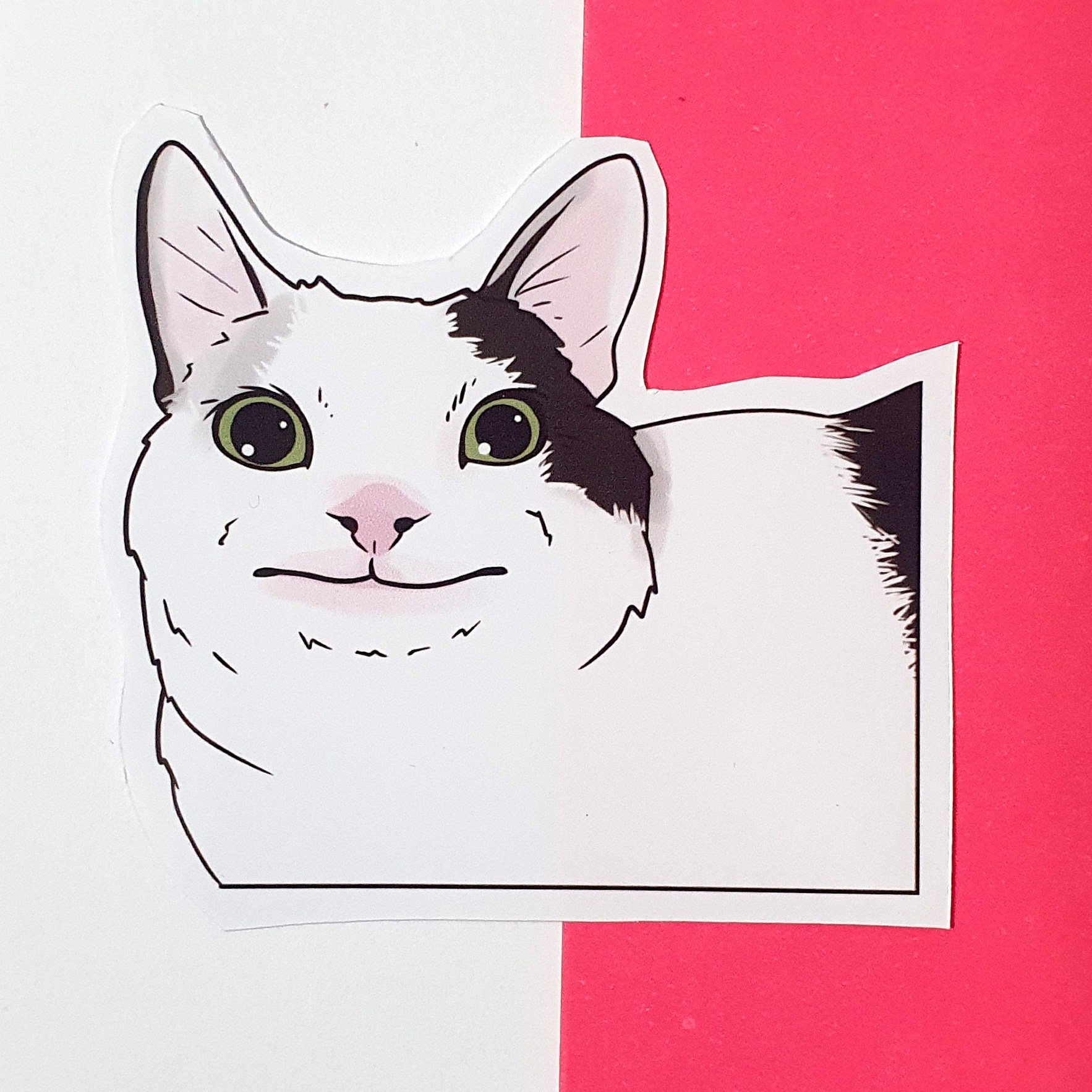 Polite cat meme, funny cat meme Sticker for Sale by ElevenGraphics