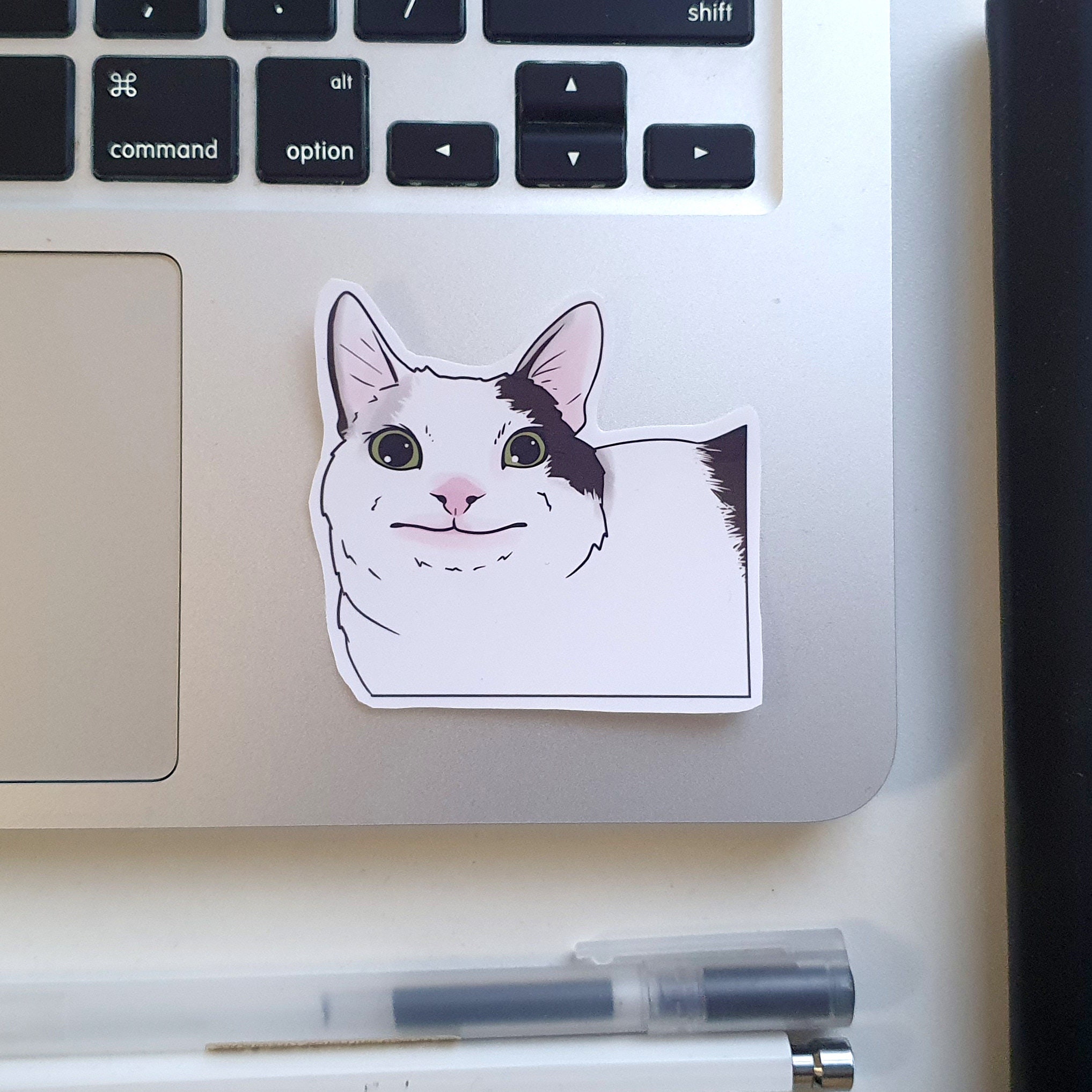 Polite cat meme, funny cat meme Sticker for Sale by ElevenGraphics