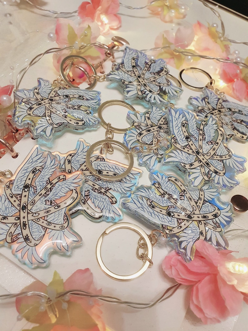 Holographic Biblically Accurate Angel Keychain | Glitter Epoxy ...