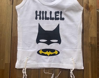 Personalized Cotton Tzitzit Undershirt, Custom Name & Graphic