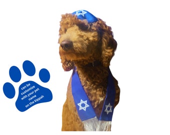 pet kippah and tallit ,pet tallit personalized ,Pet Kippah, dog Kippah, cat Kippah, custom dog yarmulke, custom cat yarmulke