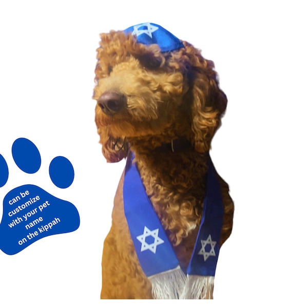 pet kippah and tallit ,pet tallit personalized ,Pet Kippah, dog Kippah, cat Kippah, custom dog yarmulke, custom cat yarmulke