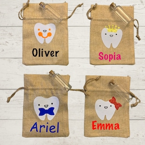 Personalized Tooth Fairy Bag/ Tooth Fairy Keepsake/ Tooth Pouch Fairy/ Tooth Fairy Sack/ Tooth Fairy Bag/ Gift For Kid/Glass Tooth Container