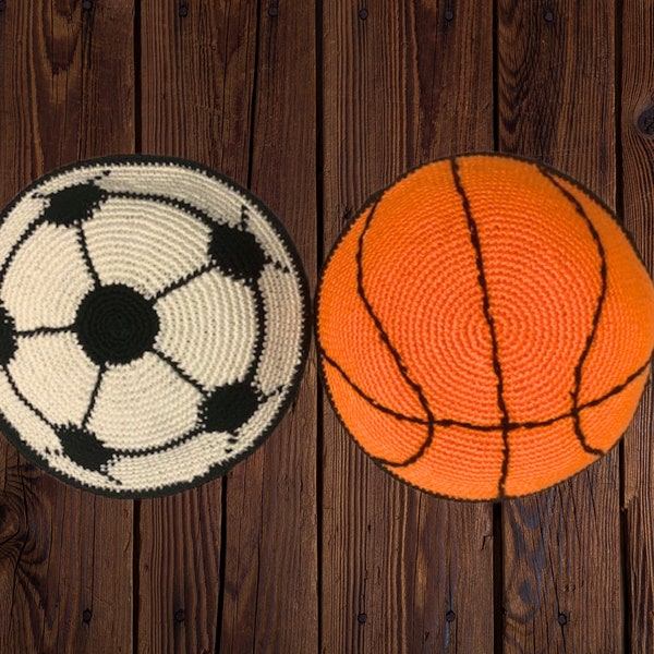 Knit Kippah , kids Handmade Sport Kippot: Soccer kippah , Basketball kipot ,Hand Knitted Kippot ,Hand Knit Yamaka