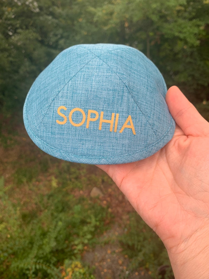 Personalized Kippah Yarmulke Jewish Name Toddler Kippa Etsy