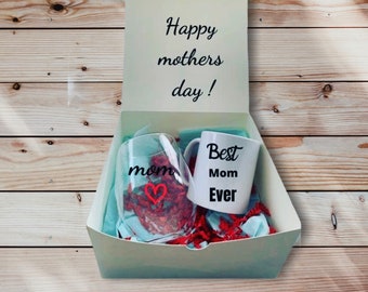 Best mom ever Mother's Day gift box set- gift set for mom- mommy mug- mug for mom- Mothers day gift idea-mom  wine glass