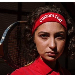 Personalized Sweat HEADBAND  - Custom Text or Design on Headbands