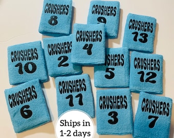 Personalized Cotton Sport Sweatband, Custom Text Wristband