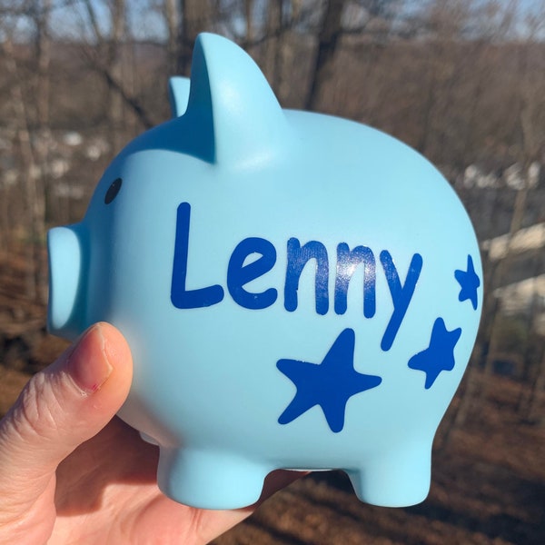 Personalized Piggy Bank with Name, Kids Coin Bank, Piggy Bank Gift, Children's Money Bank, Kids Birthday Gift, Nursery Decor, Gift for Boys