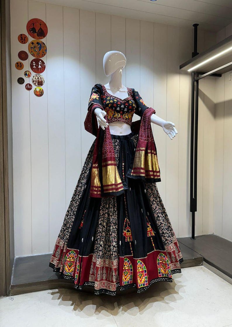 Designerchaniya Choli for Navratri Patola Lehenga 3 Pc Readymade Garba