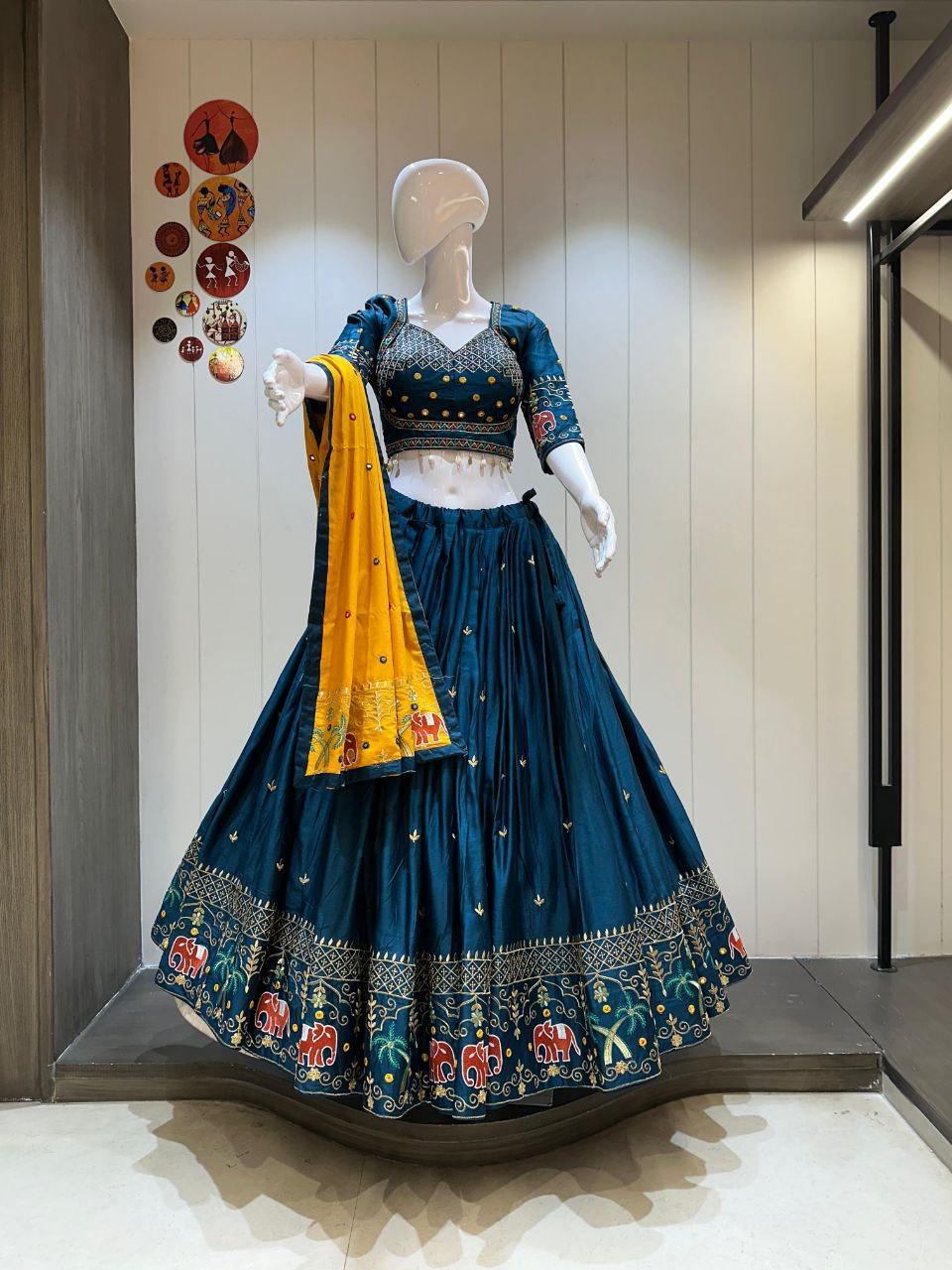 blue garba dress Buy Navratri Chaniya Choli Garba Dress Online Blue Color Joshindia