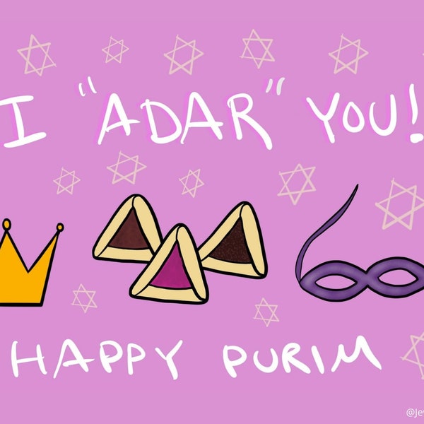 Cute Purim Cards, Funny Purim Cards, Purim Cards, Hamantaschen Cards, Jewish Holidays, Purim Basket filler