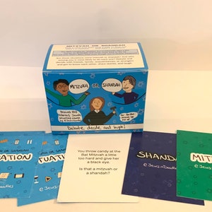 Divertido juego judío 'Mitzvah o Shandah', juego de las Altas Fiestas, juego judío, regalos judíos, regalo judío familiar
