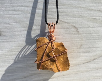 Spiritual Rainbow Moonstone Necklace Metaphysical Copper Wrap Raw Crystal Crystal Necklace Wire Wrap Pendant