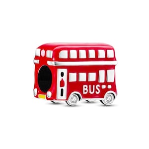 London Bus Genuine 925 Sterling Silver for Charm Bracelet