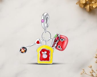 Bread and Jam Genuine 925 Sterling Silver for Charm Bracelet