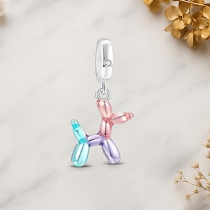 Colgante de perro cachorro desfile animal plata de ley 925 auténtica para pulsera de dijes