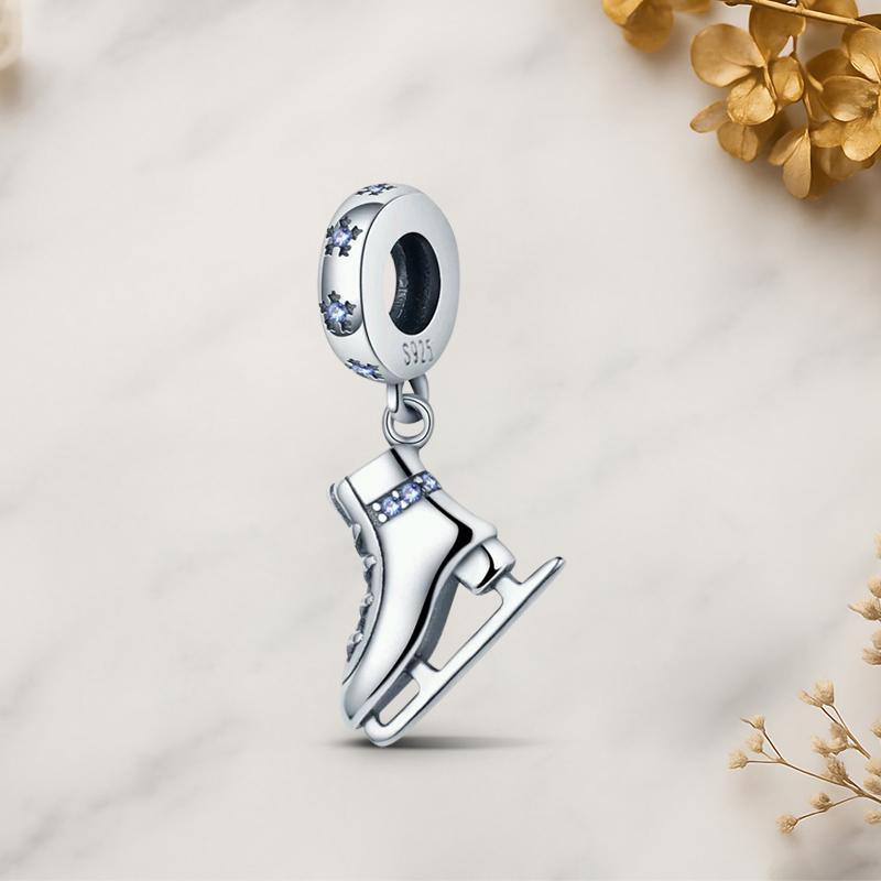 Boucles D'oreilles Argent "Patins à Glace" - Neuf Avec étiquettes, Fermoir Clous, Envoi Rapide De France