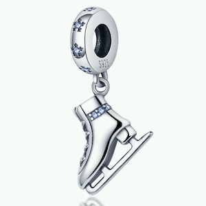 Schaatsen bungelen echt 925 sterlingzilver voor bedelarmband