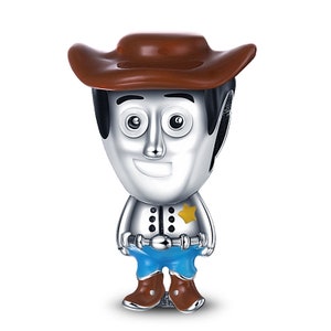 Cowboy Woody, Forky & Jessie Genuine 925 Sterling Silver for Charm Bracelet