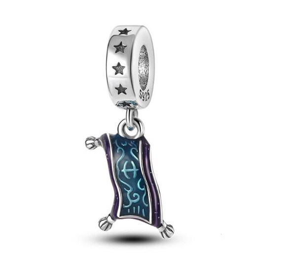 Aladdin Flying Carpet Genuine 925 Sterling Silver for Charm Bracelet