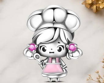 Chef Genuine 925 Sterling Silver for Charm Bracelet