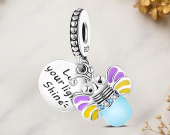 Let Your Light Shine Bee Genuine 925 Sterling Silver for Charm Bracelet