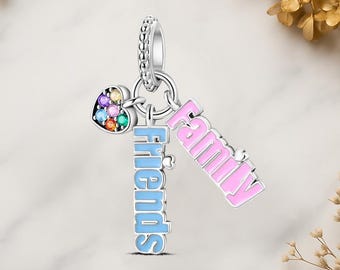 Friends And Family Genuine 925 Sterling Silver for Charm Bracelet