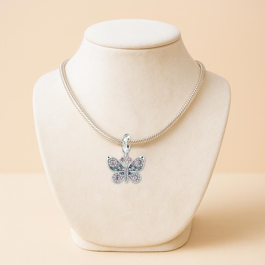 Pendentif de luxe en argent sterling 925 de 22 mm, sans