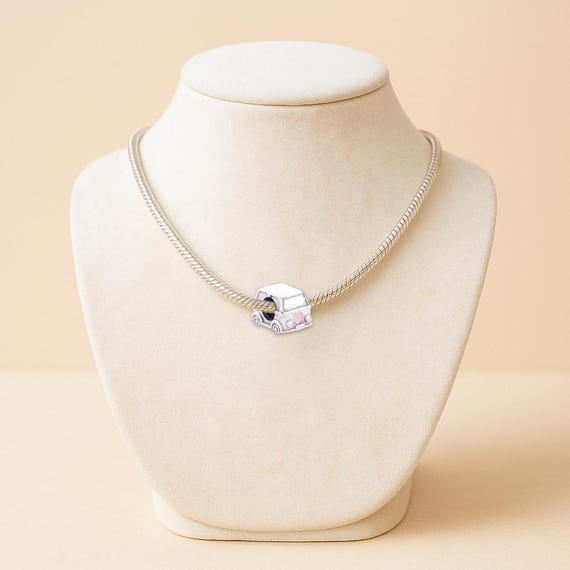 Collana in argento con motivo a camper - Ciondolo in argento sterling con motivo a camper su una delicata catena a maglie in argento sterling o solo ciondolo - Italia