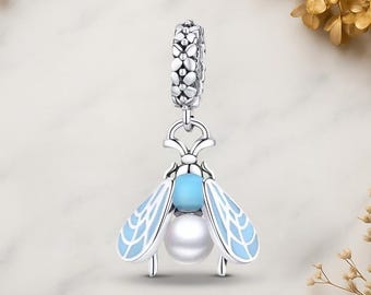 The Blue Moth Genuine 925 Sterling Silver for Charm Bracelet