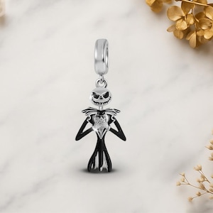 Jack Skull Love Forever & Always Genuine 925 Sterling Silver for Charm Bracelet