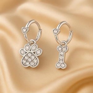 Love Bone Claw Meng Genuine 925 Sterling Silver Earrings For Women Jewelry Gift
