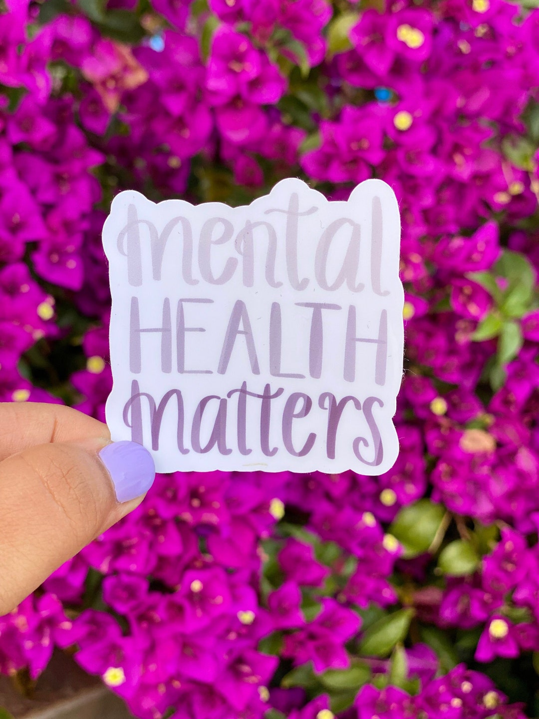 Mental Health Matters Sticker Die Cut Purple Decal Life Quote Sticker ...